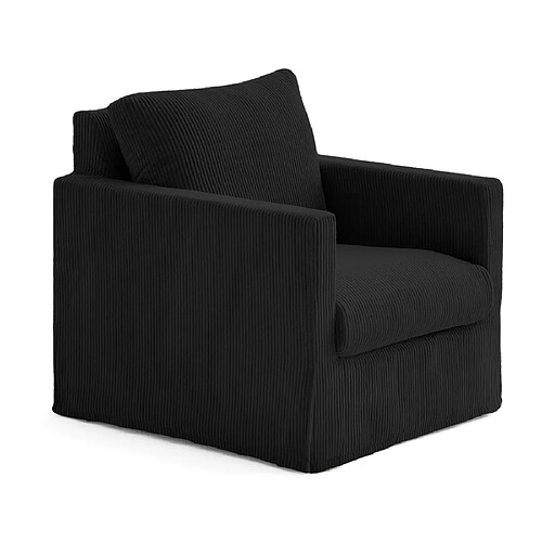 Lisa Design Serena - fauteuil déhoussable en velours côtelé