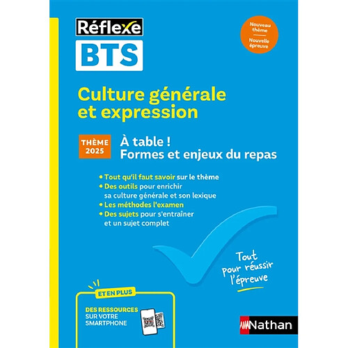 Culture générale et expression, BTS : thème 2025 : A table ! Formes et enjeux du repas · Occasion