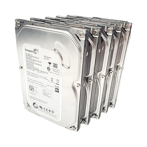 Seagate Technology Lot 5 Disques Dur 500Go SATA 3.5 Seagate Barracuda ST500DM002 20mm 7200rpm 16Mo · Reconditionné