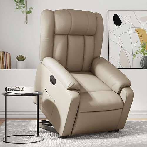 vidaXL Fauteuil inclinable électrique cappuccino similicuir