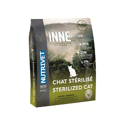 NUTRIVET Croquettes Inne - Pour chat stérilisé - 1,5 kg