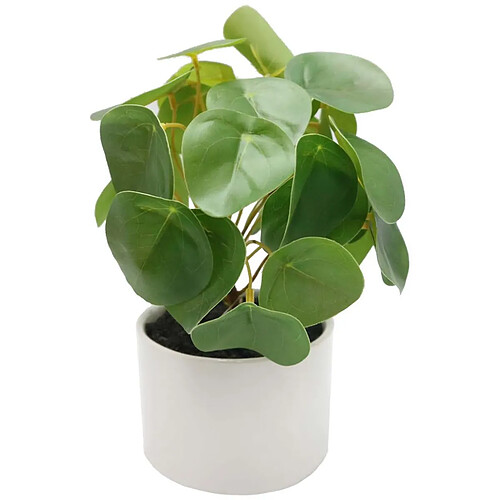 Jardindeco Pilea artificiel toucher naturel pot céramique.