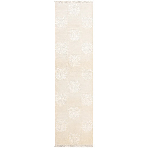 Vidal Tapis de couloir en laine 300x79 beige Darya