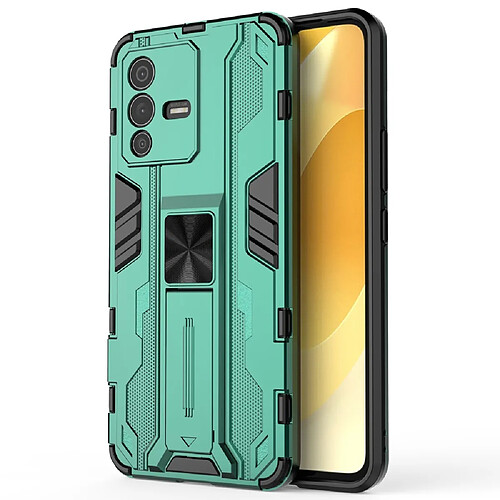 Coque en TPU anti-griffes avec béquille, vert pour votre Vivo S12