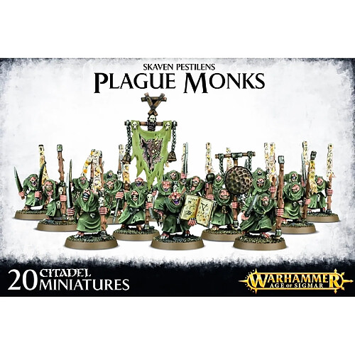 Games workshop Warhammer AoS - Skaven Pestilens Plague Monks