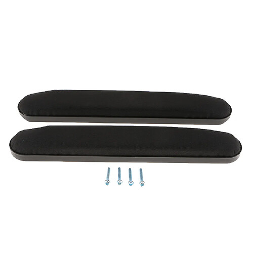 1 paire (2pcs) coussin coussinet pour fauteuil noir pu