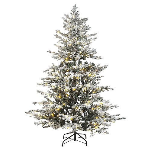 Beliani Sapin de Noël pré-allumé BRISCO 180 cm Blanc