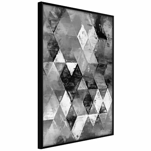 Paris Prix Affiche Murale Encadrée Abstract Diamonds 40 x 60 cm Noir