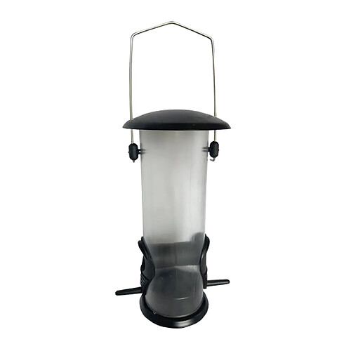 Tube transparent Mangeoire à Oiseaux avec 2 L'alimentation des Ports, premium Dur En Plastique En Plein Air Mangeoire à Oiseaux Cintre Suspendus