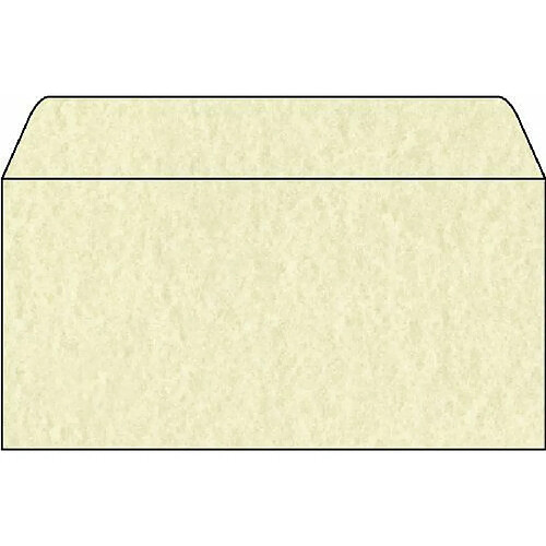 Sigel DU181 Enveloppes Motif Perga Champagne, Format DL (110x220 mm), 50 Pièces, Beige Clair