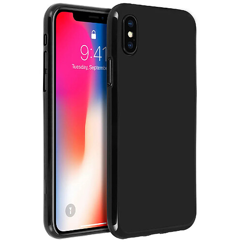 Avizar Coque iPhone X / XS Protection Silicone gel incassable - Noir