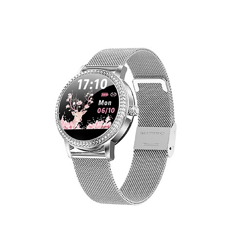 LW20 Femme Smart Watch Circulaire Sports Couleur Couleur Podomètre Crème cardiaque Tendance artérielle Bracelet de sommeil-1 # -Silver