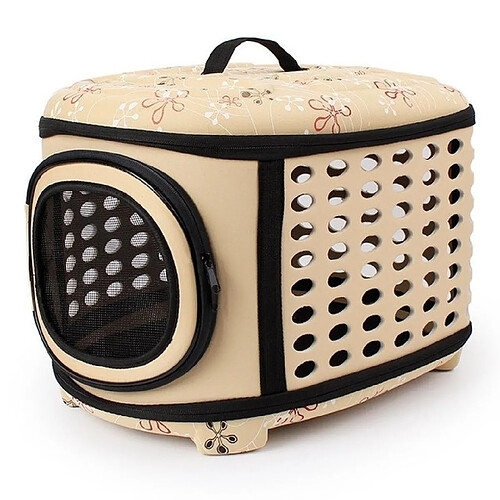 Wewoo EVA Portable Fourre-Tout Pliable Pet Carrier Bag Beige