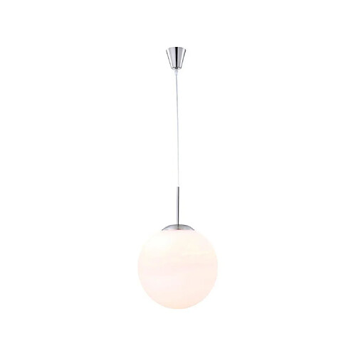 GLOBO LIGHTING Suspension nickel mat en verre opal satiné - Blanc orangé