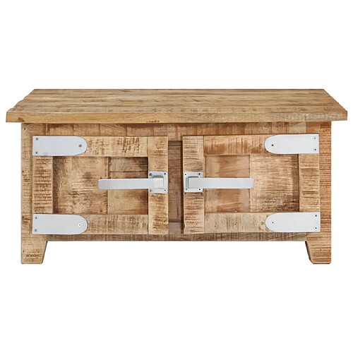 ComfortXL Table Basse 67x67x30 Cm Bois De Manguier Massif