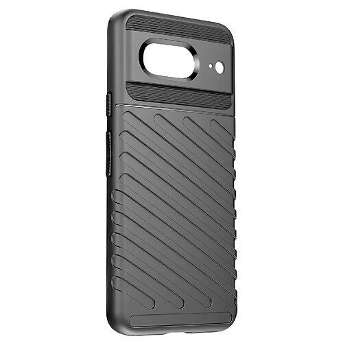 Avizar Coque souple pour Google Pixel 8, Design strié, série Thunder Noir