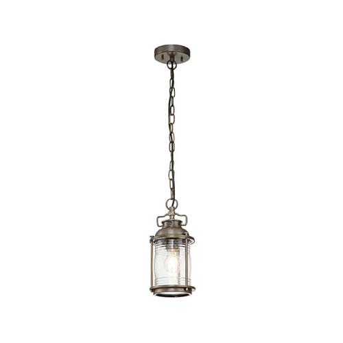 Elstead Lighting Suspension extérieur Kichler Aluminium,laiton,verre grainé transparent Bronze bruni