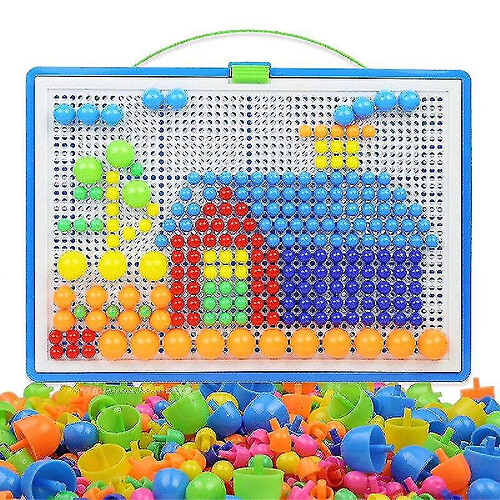 Universal Jeu de puzzle en mosaïque plastique couleur cognitif intellectuel jouet éducatif pour boîte à ongles