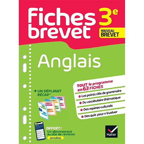 Anglais 3e : nouveau brevet