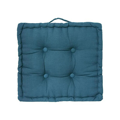 Atmosphera, Createur D'Interieur Coussin de sol 40x40 cm - Bleu canard - Atmosphera