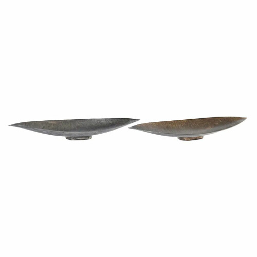 Centre de Table DKD Home Decor Argenté Doré Aluminium (62 x 15 x 8 cm) (2 Unités)