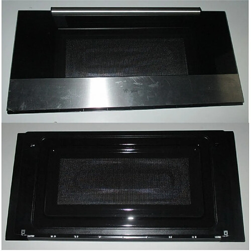 Porte complete inox pour micro ondes whirlpool