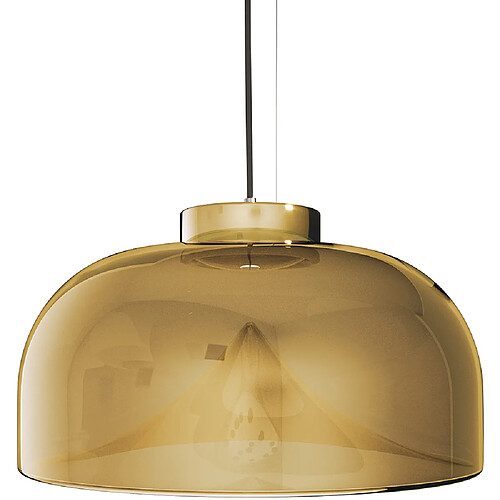 ICONIK INTERIOR Lampe Suspension en Cristal - Design Moderne - Grenda Ambre