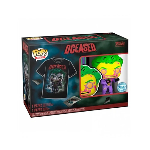 Funko POP et Tee Heroes DC décédés The Joker Black Light Exclusive M