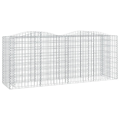 Maison Chic Jardinière,Lit surélevé - Bac à fleurs - pot de fleur à gabions arqué 200x50x100 cm Fer galvanisé -GKD97569