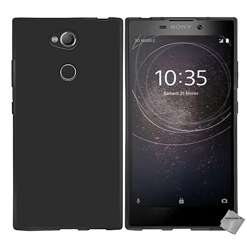 Htdmobiles Coque silicone gel fine pour Sony Xperia L2 + verre trempe - NOIR