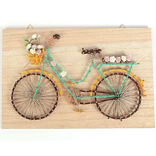 Graines Creatives Coffret cadre en bois String Art 30 x 20 cm - Bicyclette