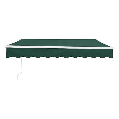 Helloshop26 Store banne avec manivelle 300 x 250 cm vert foncé 03_0008307