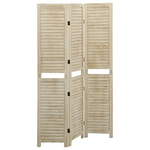 Maison Chic Paravent/Cloison de séparation 3 panneaux 105x165 cm Bois de Paulownia -MN34425