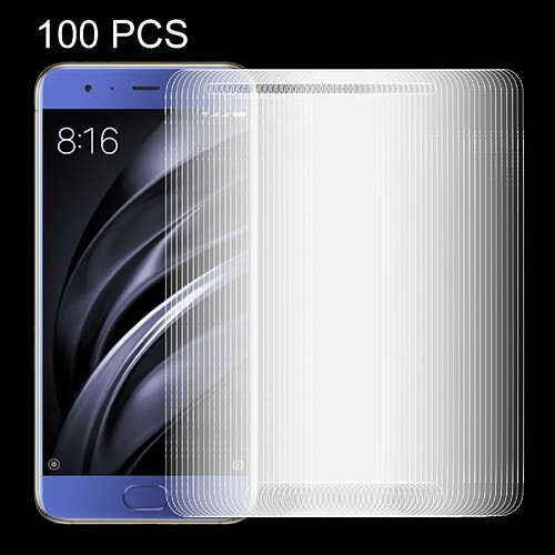 Wewoo Verre trempé 100 PCS pour Xiaomi Mi 6 0.26mm 9H Surface Antidéflagrant Non-écran Plein Écran Film