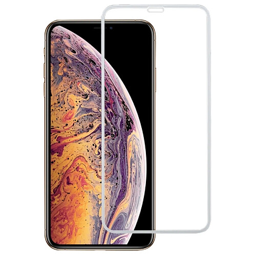 Wewoo 9H 2.5D Film de protection d'écran en fibre de carbone ultra-mince en soie de soie pour iPhone XS Max (Blanc)