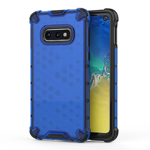 Wewoo Coque Rigide Etui antichoc en nid d'abeille PC + TPU pour Galaxy S10e bleu