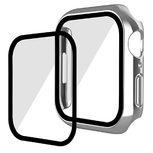 Coque en TPU ENKAY électroplaqué, argent pour Apple Watch Series 7 41mm