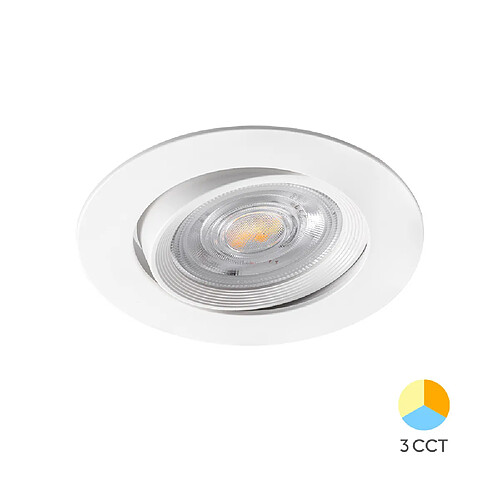 BRAYTRON Spot LED encastrable 3en1 rond blanc 7W IP20