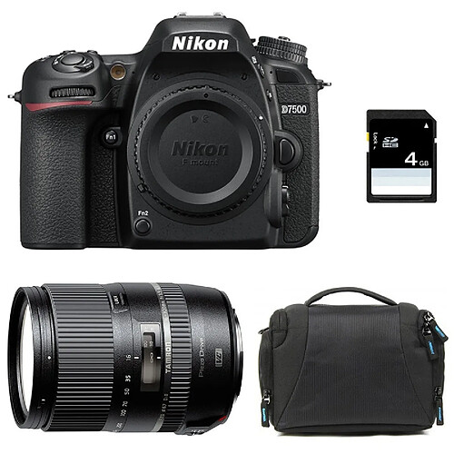 PACK NIKON D7500 + TAMRON 16-300mm VC PZD + Sac + Carte SD 4Go