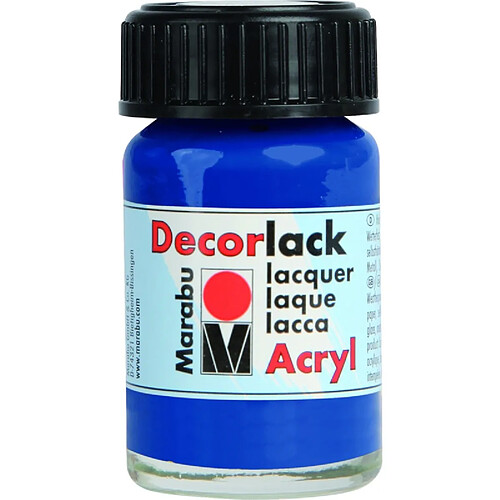 Marabu Vernis acrylique 'Decorlack', bleu moyen, 15 ml, ()