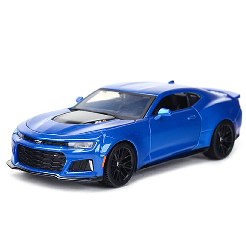 Universal 2017 1: 24 2017 Chevrolet Camaro ZL1 Coupe statique coulée sous pression peut collecter des modèles de jouets de voiture.(Bleu)