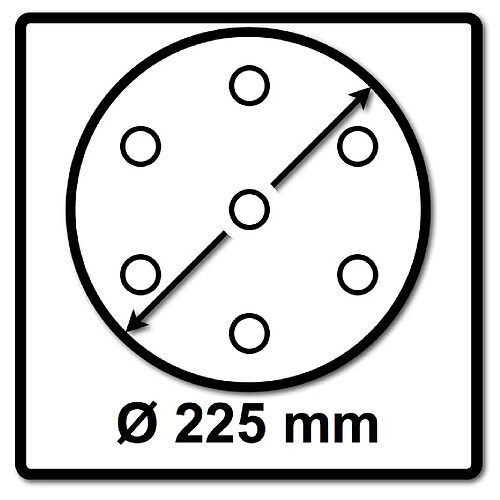 Festool Abrasifs maillé STF D225 P120 Granat Net/25 225 mm / 25 pièces.( 203314 )