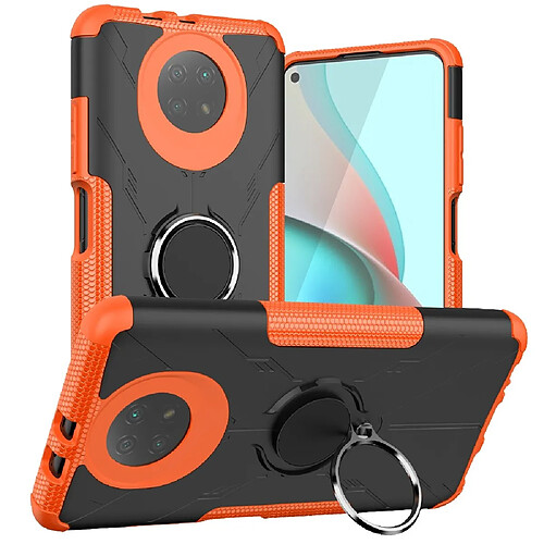 Coque en TPU anti-chocs avec béquille pour votre Xiaomi Redmi Note 9 5G - orange