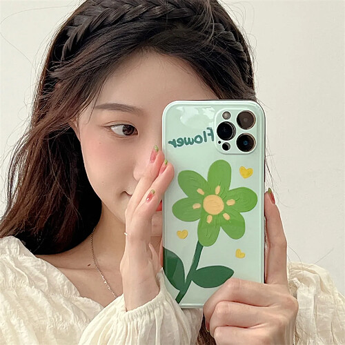 GUPBOO Étui pour iPhone13 étui de téléphone portable frais fleurs d'été