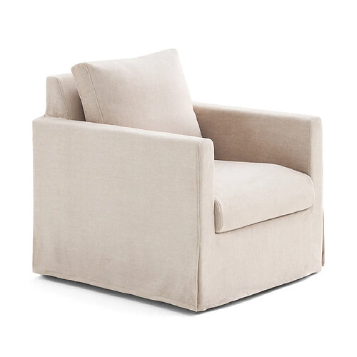 Lisa Design Serena - fauteuil déhoussable en velours