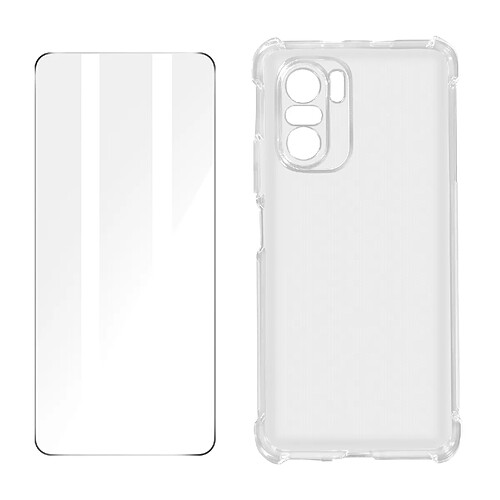 Avizar Pack Protection Xiaomi Poco F3 et Mi 11i Coque et Verre Trempé transparent