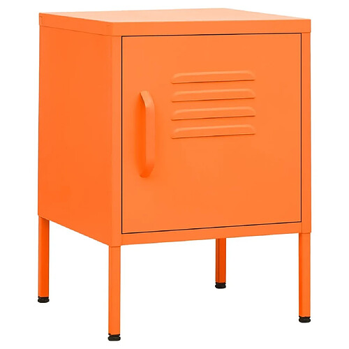 Maison Chic Table de chevet | Table de nuit Orange 35x35x51 cm Acier -GKD28118