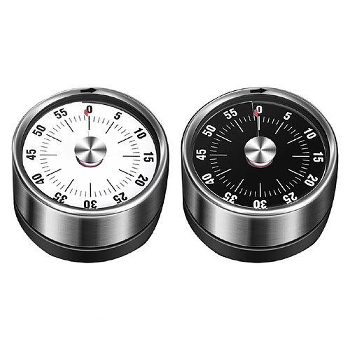 Universal 2PCS Horloge Mécanique ECO Convivial Antirouille Antirouille Acier Inoxydable Alerte Temps Manuelle Réveil pour Ménage Cuisine Mécanique Minuteur |