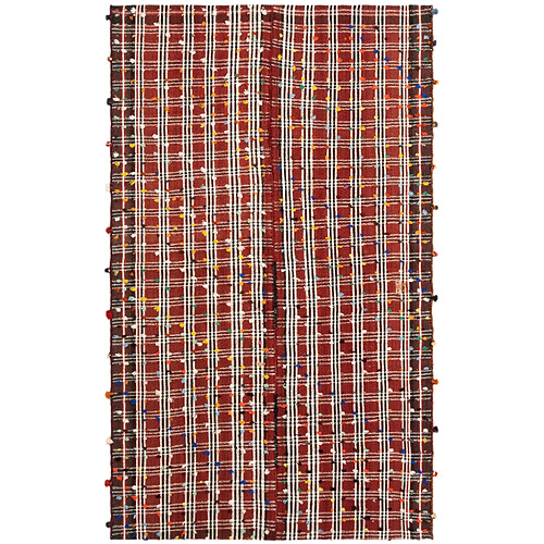 Vidal Tapis de laine 222x135 rouge Jajim