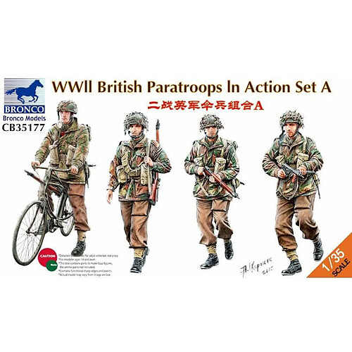 Bronco Models Figurine Mignature Wwii British Paratroops In Action Set A